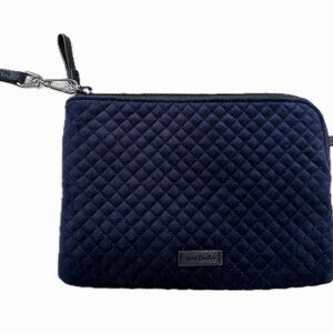 Vera Bradley Quilted Velvet Wristlet in Navy